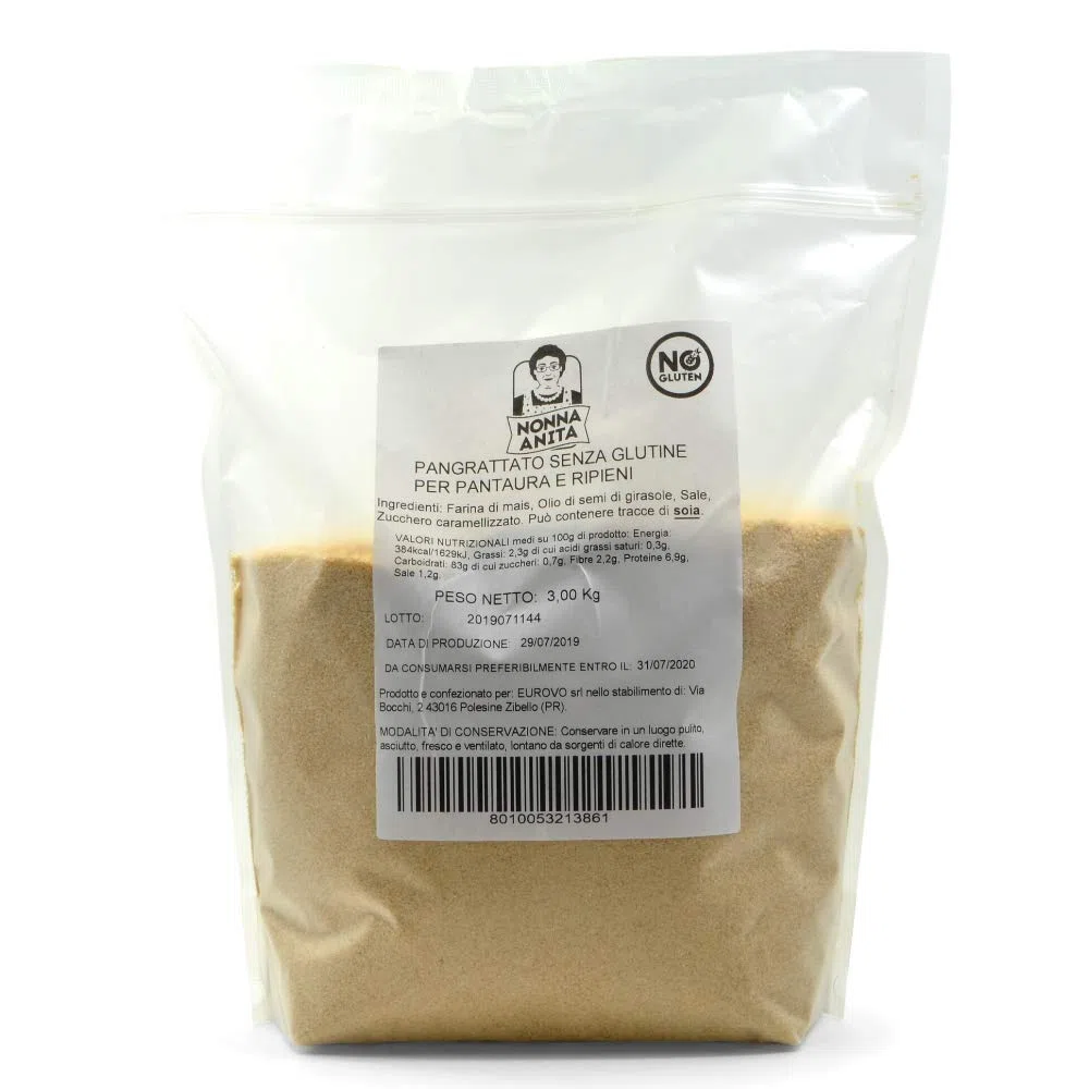 Nonna Anita Pangrattato senza glutine e senza latte, sacco da 3 kg