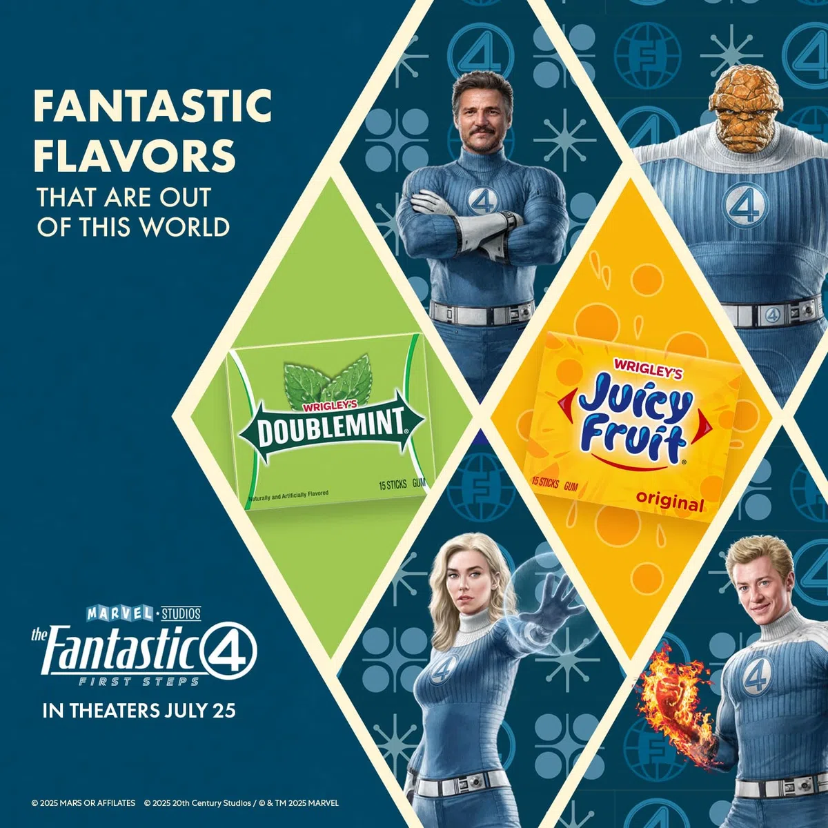 Wrigley's Doublemint Bubblegum - Confezione da 5 bastoncini (confezione da 40)