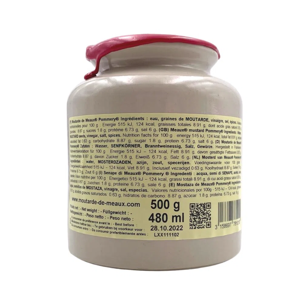 Pommery French Wholegrain Mustard, Pommery Meaux Mustard - 500g