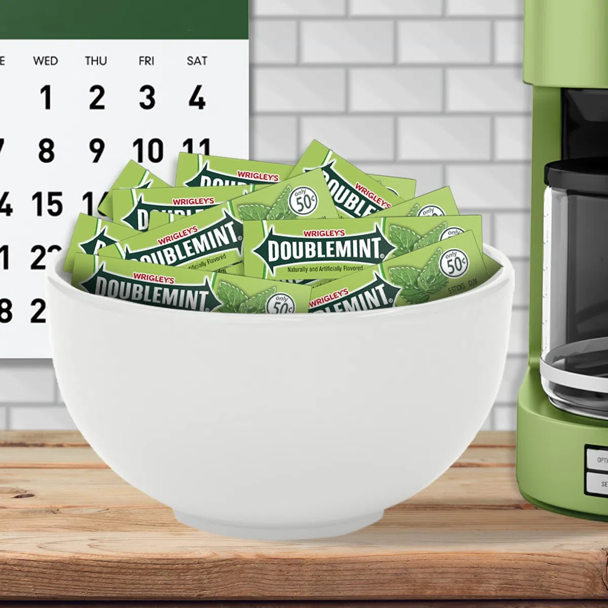 Wrigley's Doublemint Bubblegum - Confezione da 5 bastoncini (confezione da 40)