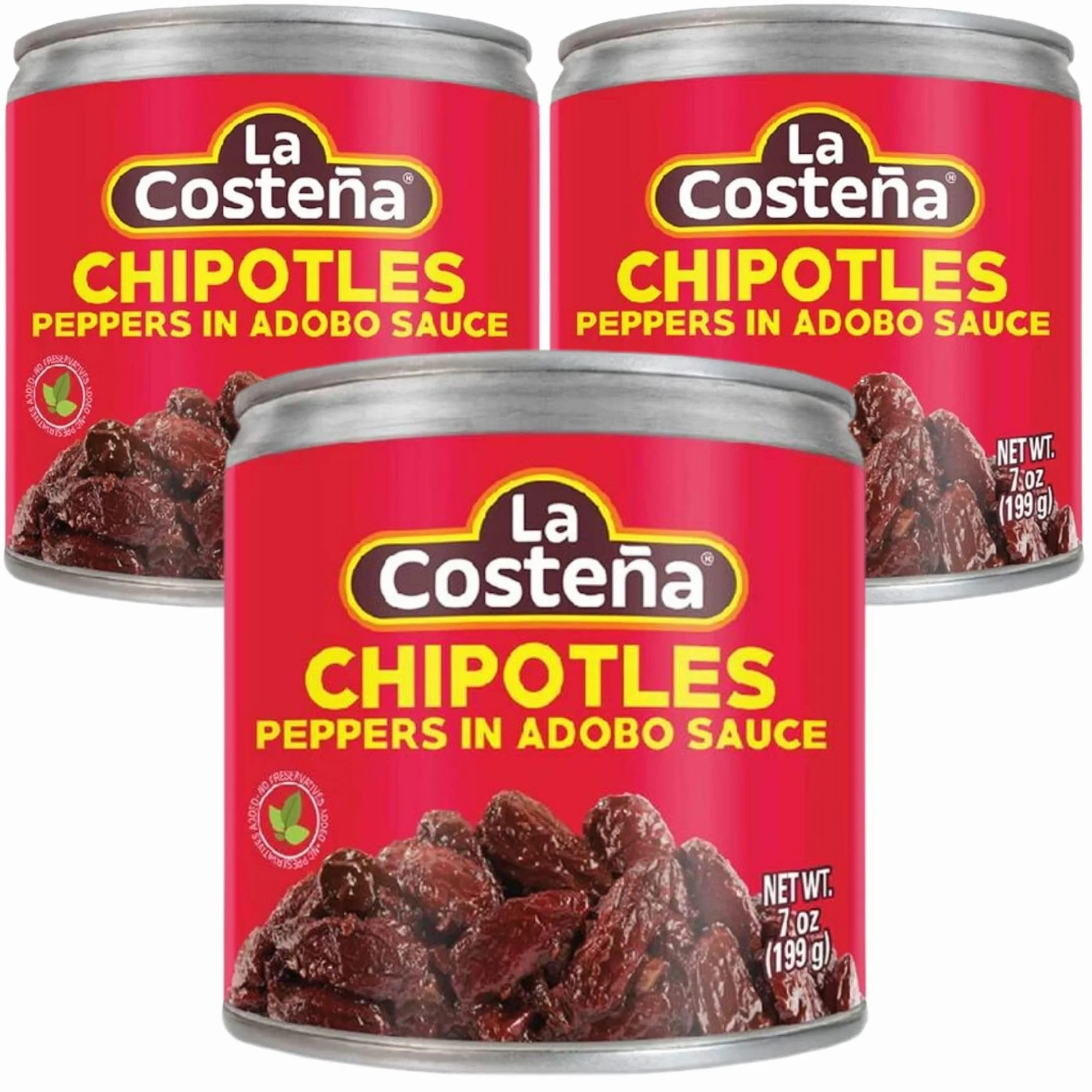 La Costena Confezione di 3 x Peperoncini Chipotle La Costena in Salsa Adobo 199g