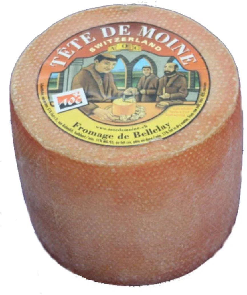 Originale Aoc Tete De Moine Svizzero Monaco Formaggio Intero Forma circa 900 G