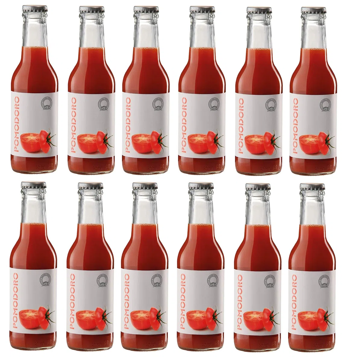 Mariangela Prunotto - Una Delizia Albese - Frutticultori in Alba dal 1863 - Succo di Pomodoro Originale - 12 Bottiglie da 200ml - 2.4 kg - 2400 ml