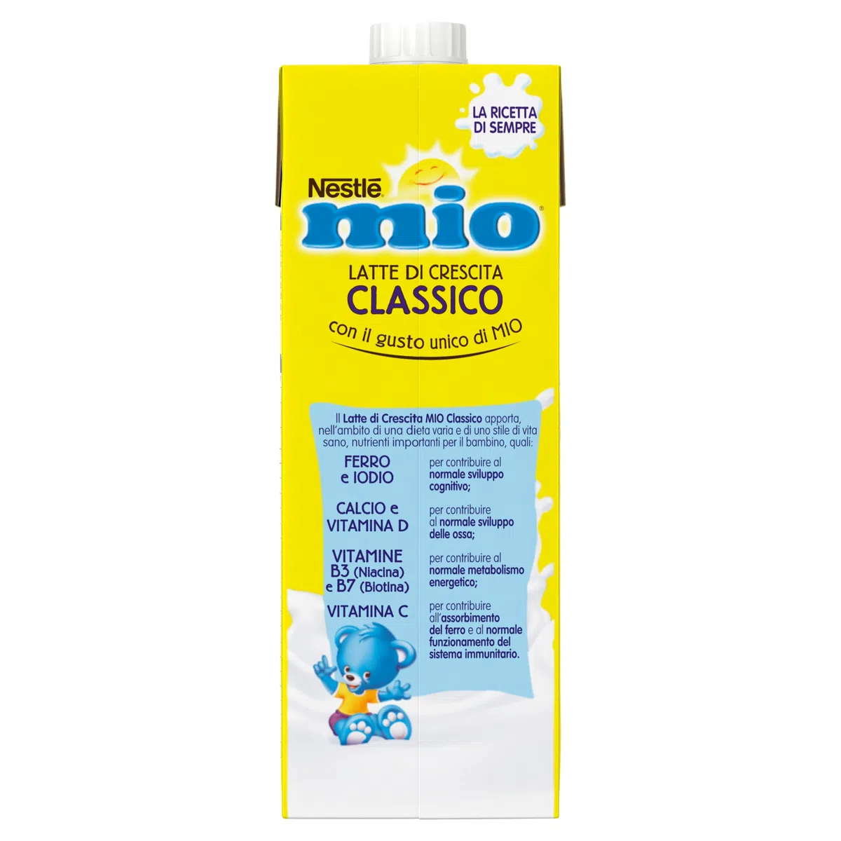 NESTLÉ MIO Latte di Crescita Classico Liquido, 8 Brick da 1L (8L)