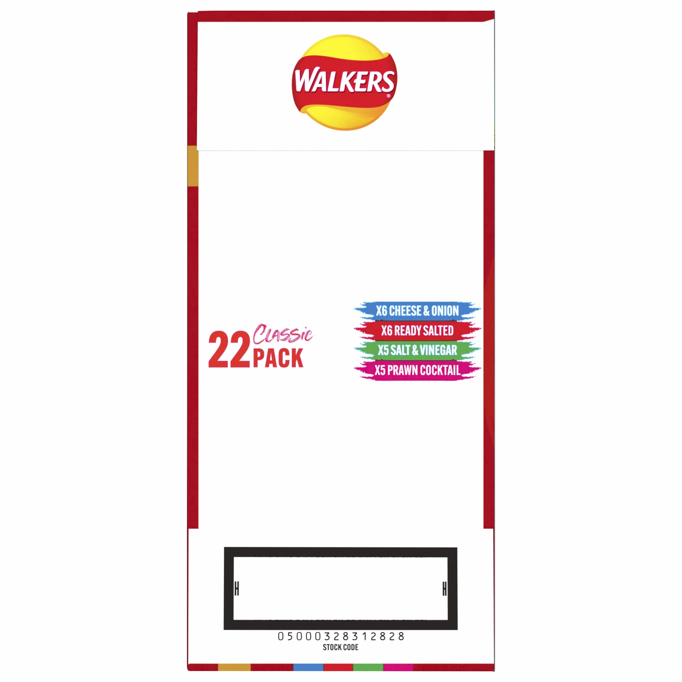 Walkers Confezione multipla di patatine fritte di varietà classica, 22x25g