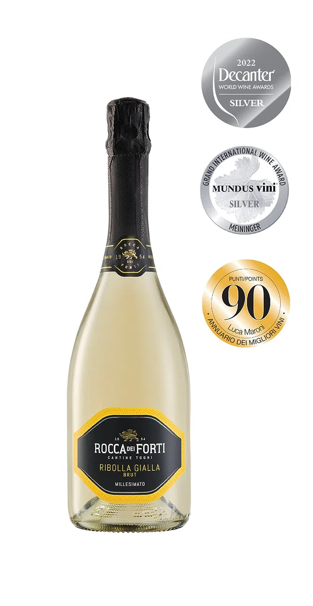 Confezione Regalo Rocca dei Forti con 3 bottiglie da 75cl - 1 Prosecco D.O.C. + 1 Prosecco D.O.C. Rosé Millesimato + 1 Ribolla Gialla Millesimato