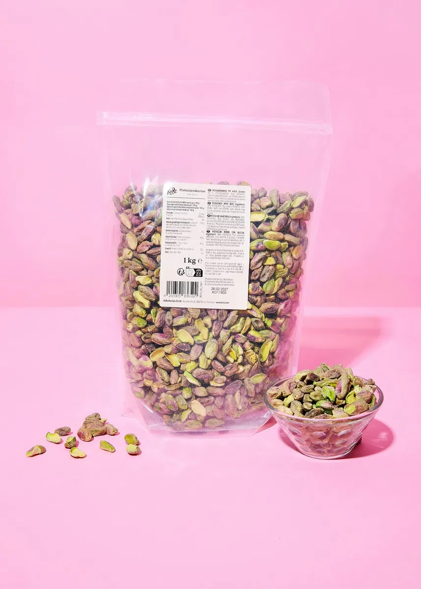 KoRo - Pistacchi sgusciati 1 kg - croccanti e sfiziosi - per le ricette o come snack - maxi confezione