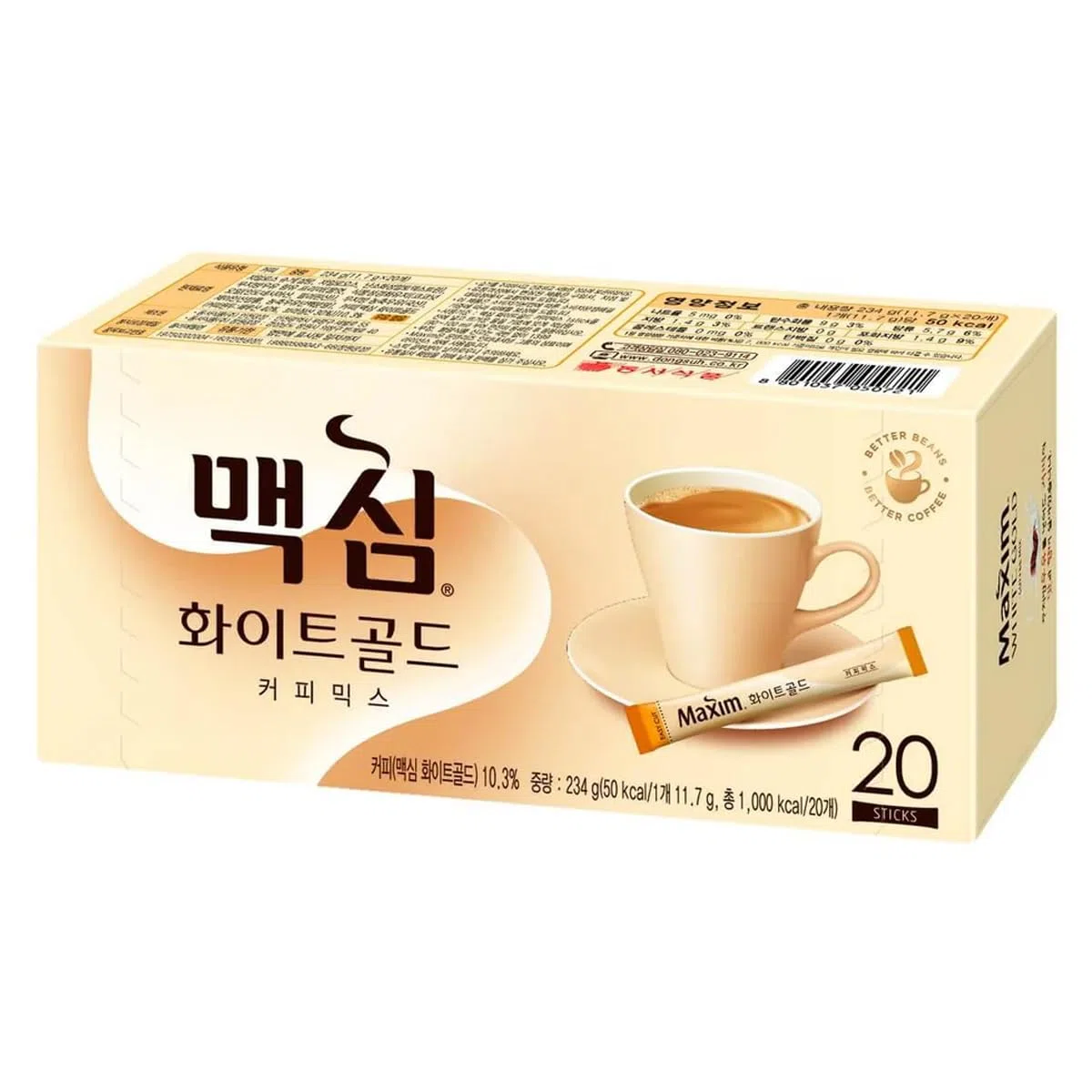 Dongsuh Maxim - Mix di caffè in oro bianco, 12 g x 20 bastoncini