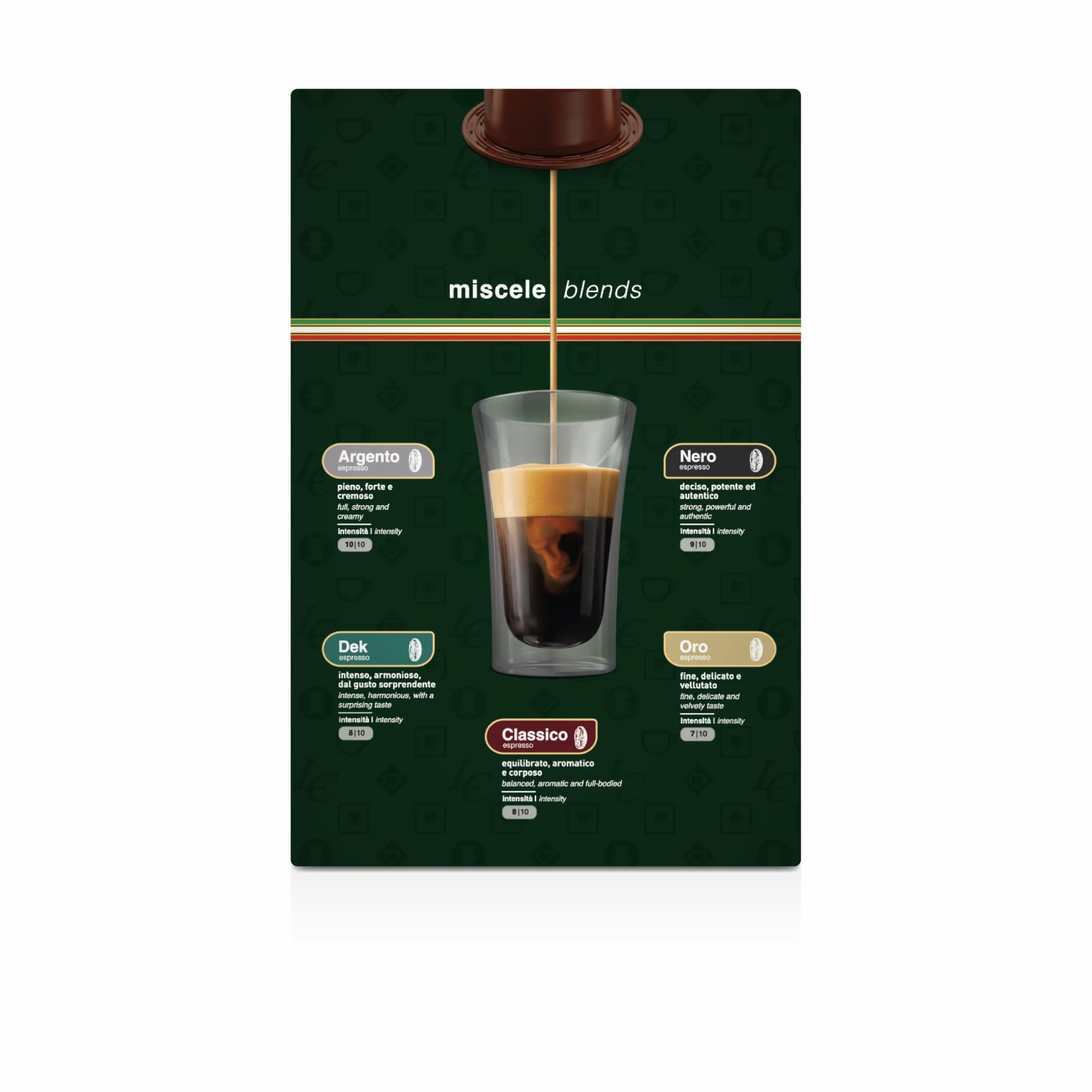 Lollo Caffè Passione Espresso, Miscela Nera - 100 Capsule - Compatibili con le Macchine ad uso domestico Nespresso*