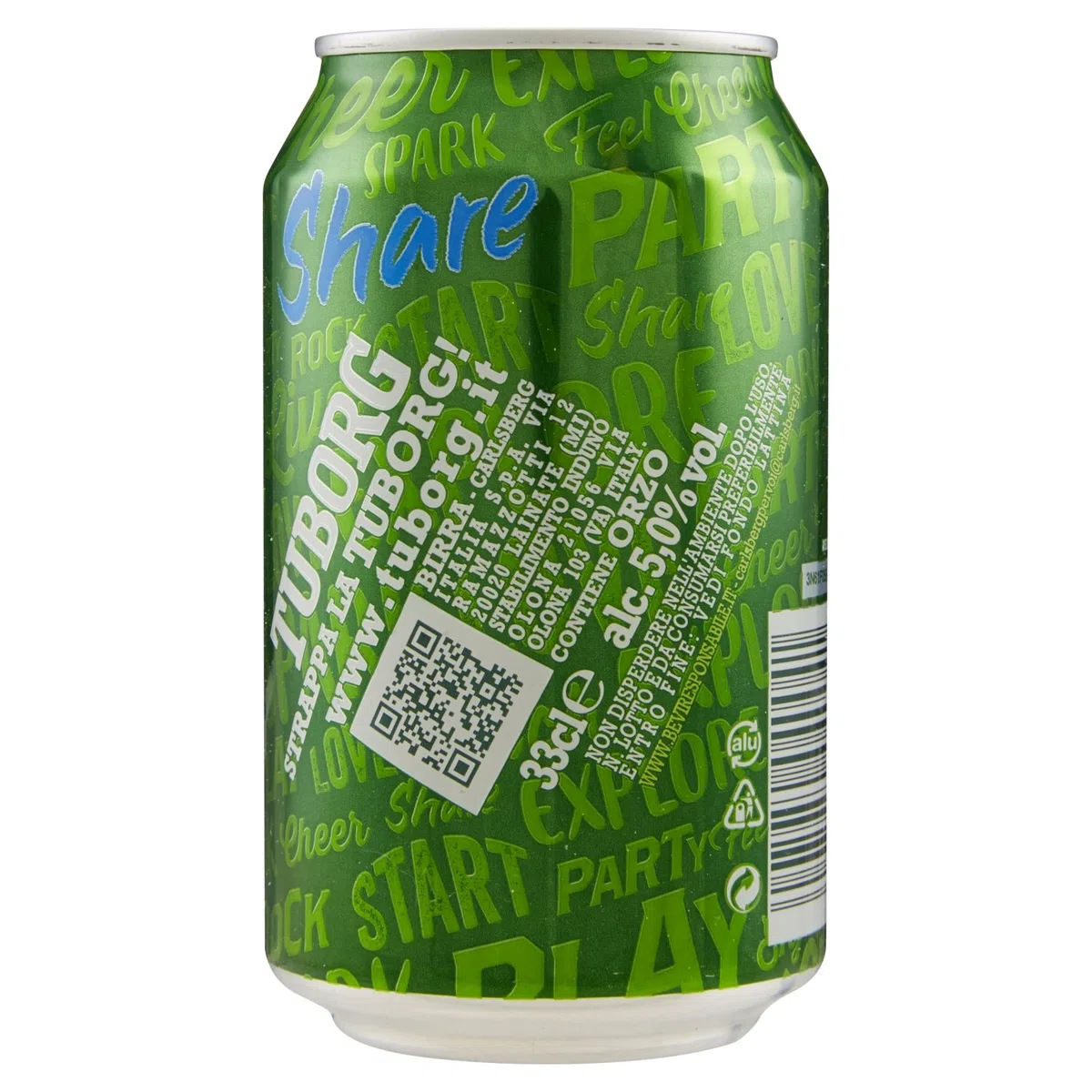 Tuborg, Cassa con 24 Lattine da 33cl, Birra Lager, Gusto Fresco e Dissetante, Gradazione Alcolica 5.0% Vol