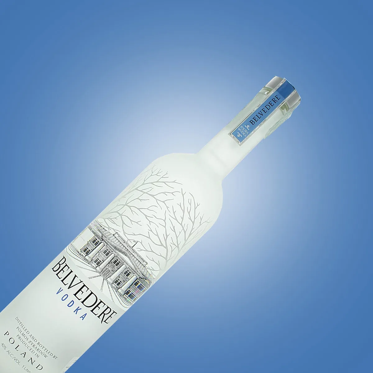 Belvedere Vodka 40% Vol. 1000 ml - Due Bicchieri In Vetro da 300 ml