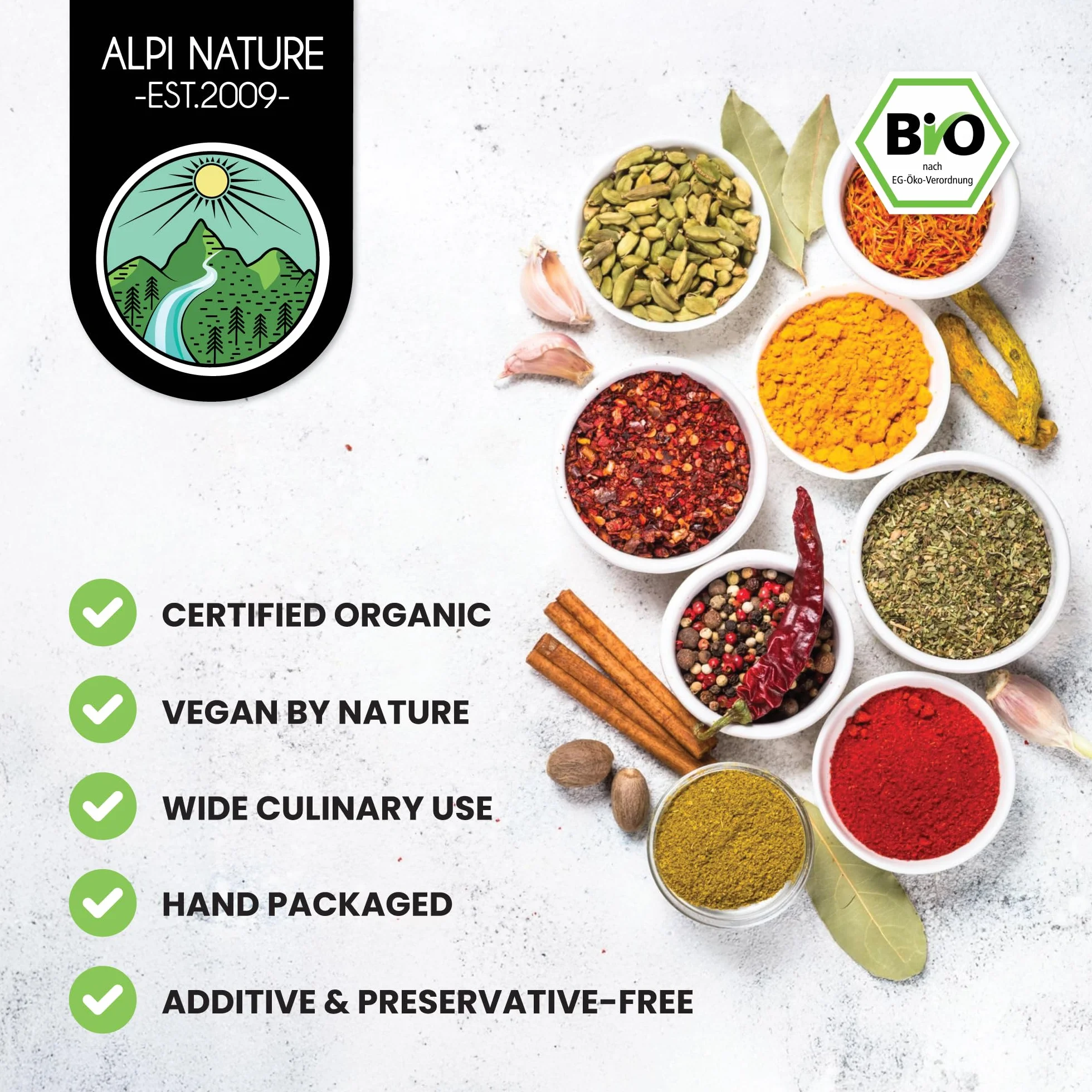 Alpi Nature Coriandolo Semi Interi BIO 1kg, Semi di Coriandolo bio per Cucina e Mix di Spezie