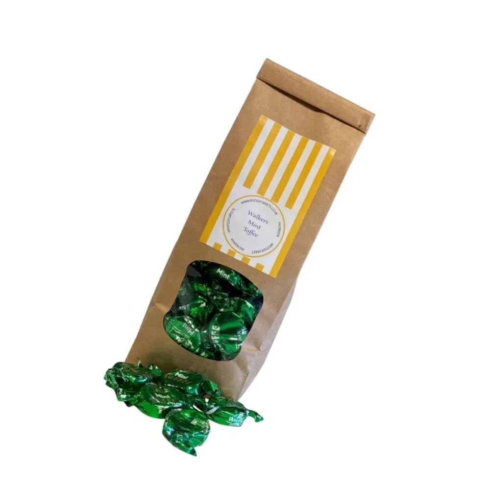 Pots Of Sweets 300g Sacchetto di Walkers Mint Toffee