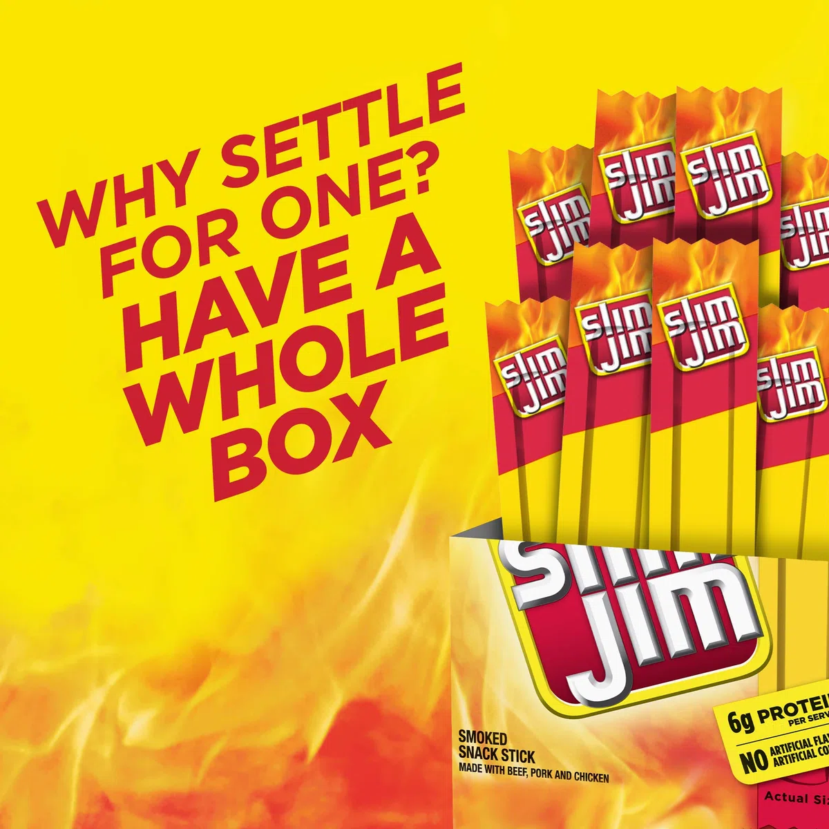 Slim Jim Original Snack Sticks, 0.28 Ounce, 14 Count by Slim Jim
