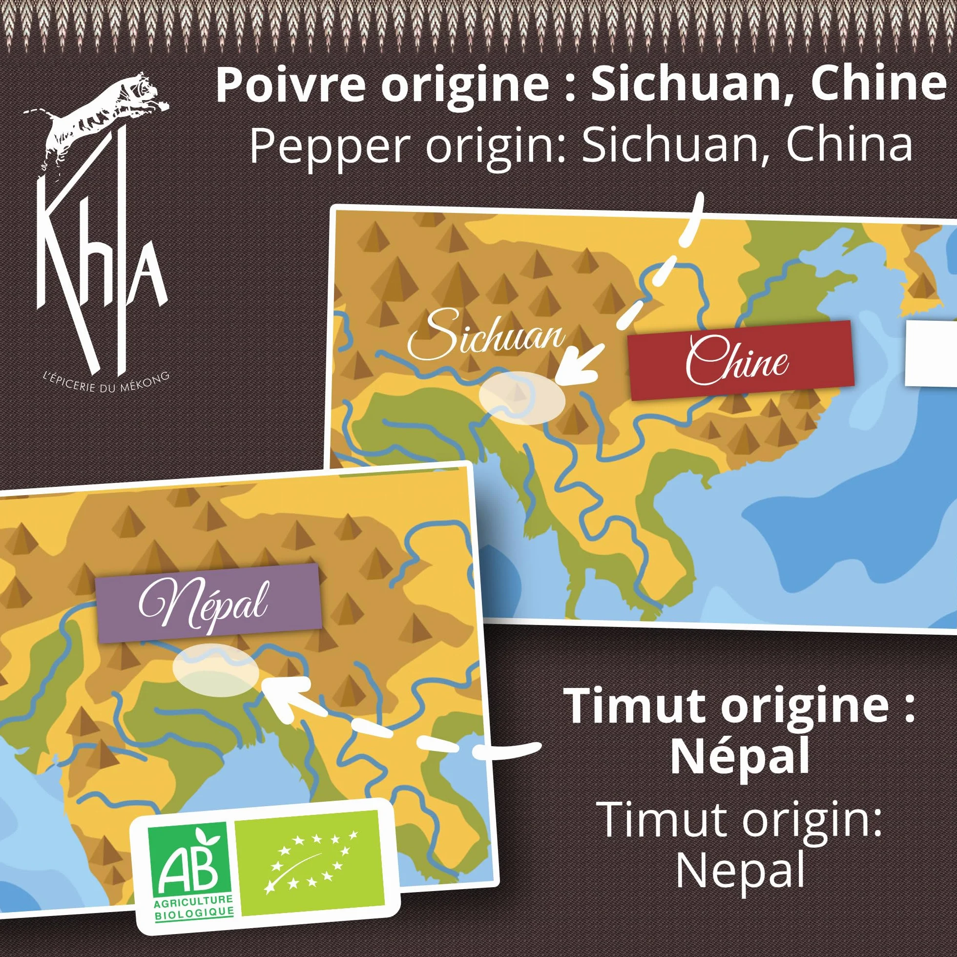 Khla - Confezione Trio di Pepi Rari - Sichuan & Timut in Grani - Cofanetto Regalo Cucina - Bacche di Sichuan Rosso e Verde - Spezie Pepe dal Mondo - Ricarica per Macinino - Asia Cina Nepal