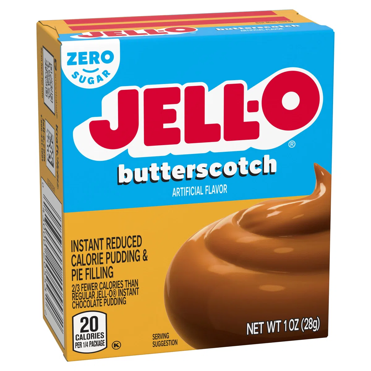 Jell-O Sugar-Free Instant Pudding and Pie Filling, Butterscotch, 1-Ounce Boxes (Pack of 6)