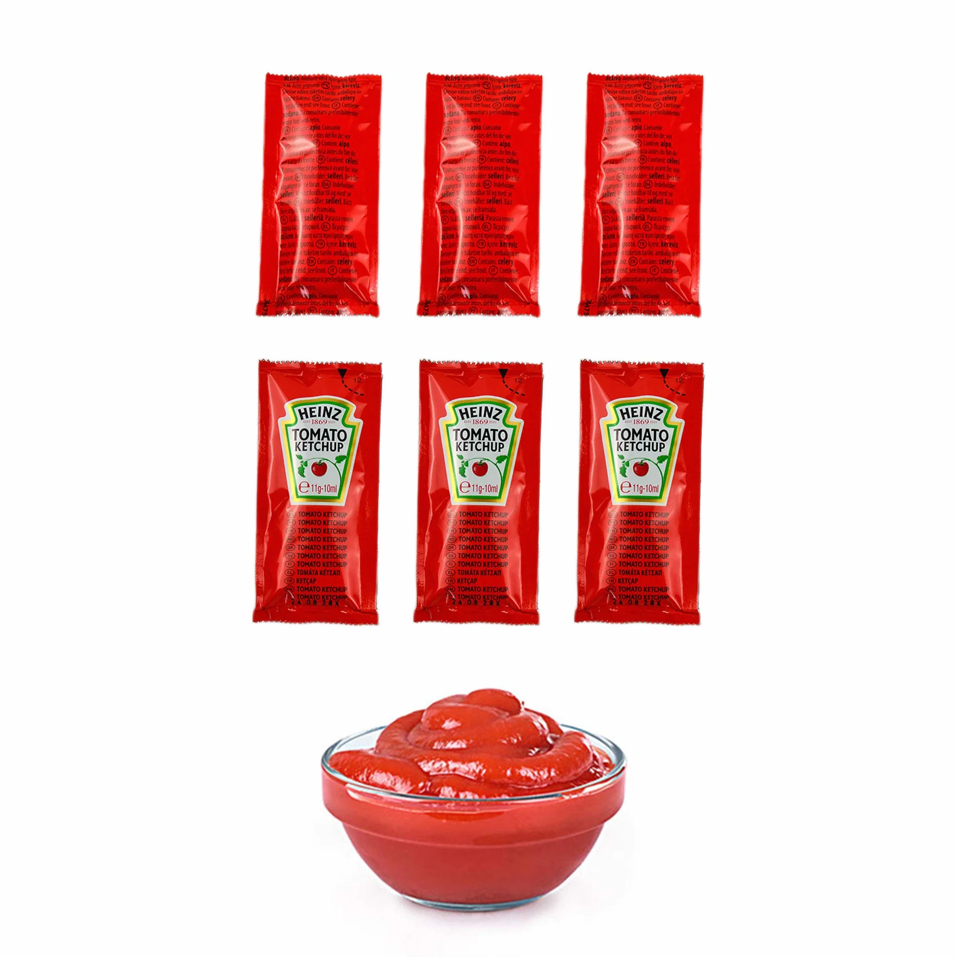 Heinz PZ 200 Salsa Ketchup in BUSTINA da 11 GR Ideale per Patatine, PANINI, Hamburger E PANINI
