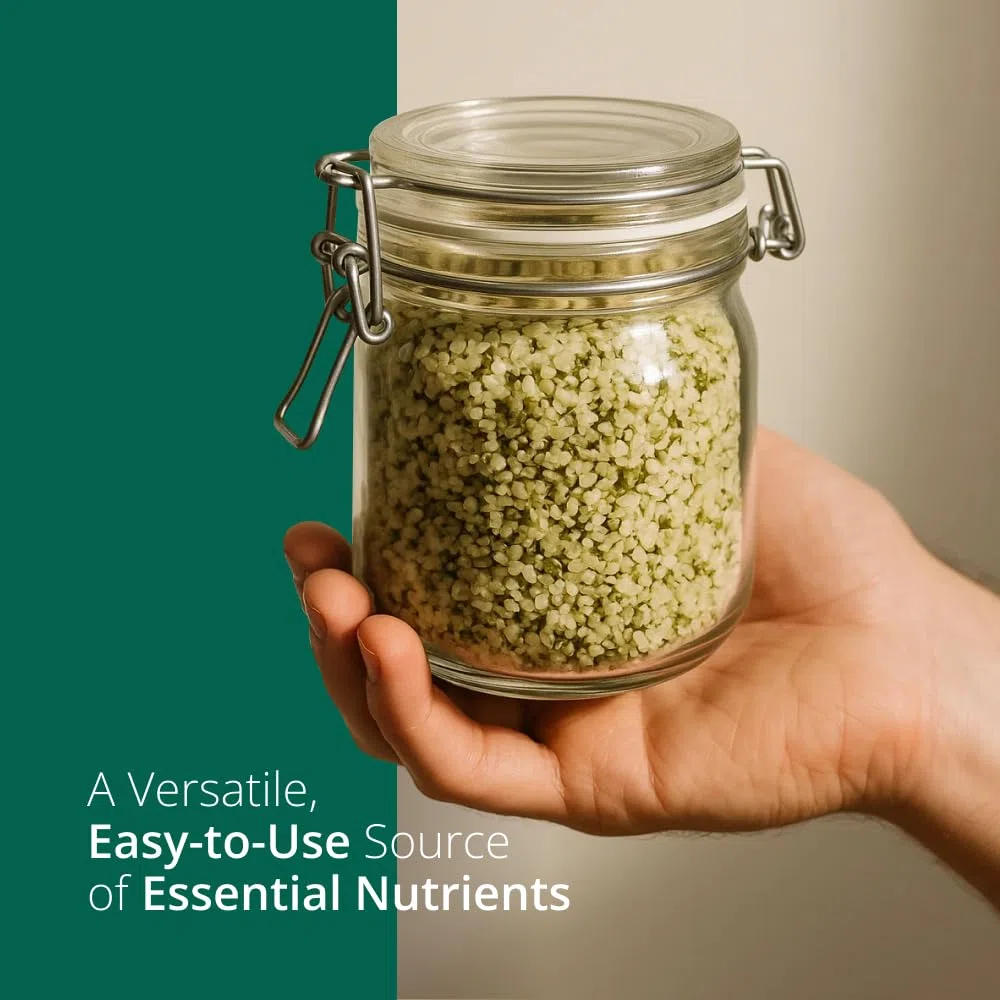 Intenson Semi di Canapa Decorticati, 1000 g, Ricchi di Proteine e Omega, Vegani e Adatti alla Dieta Keto, Naturalmente Senza Glutine, Senza Additivi