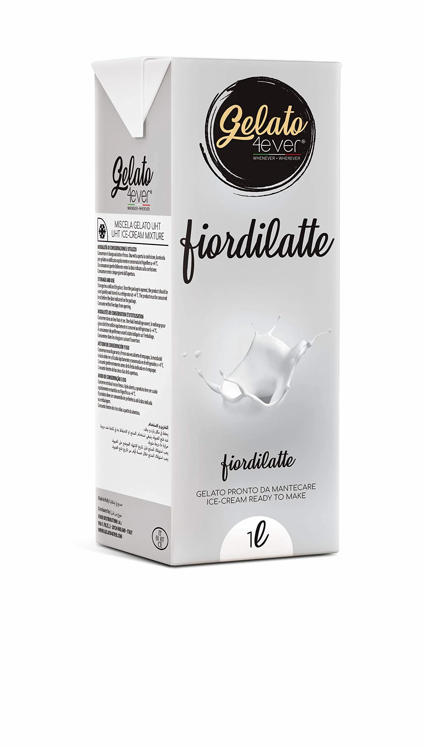 Gelato 4ever - Gelato pronto da mantecare Crema Bundle 2 Pezzi (Crema - Fiordilatte)