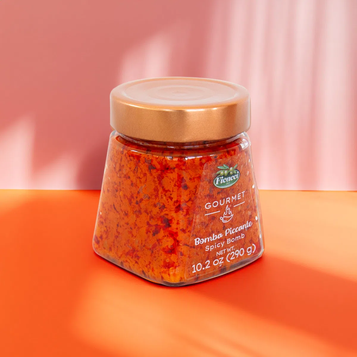 Ficacci - Selezione Antipasti Gourmet - Antipasti Rossi (Peperoni, Pomodori Secchi, Bomba Piccante) 3X (860g)