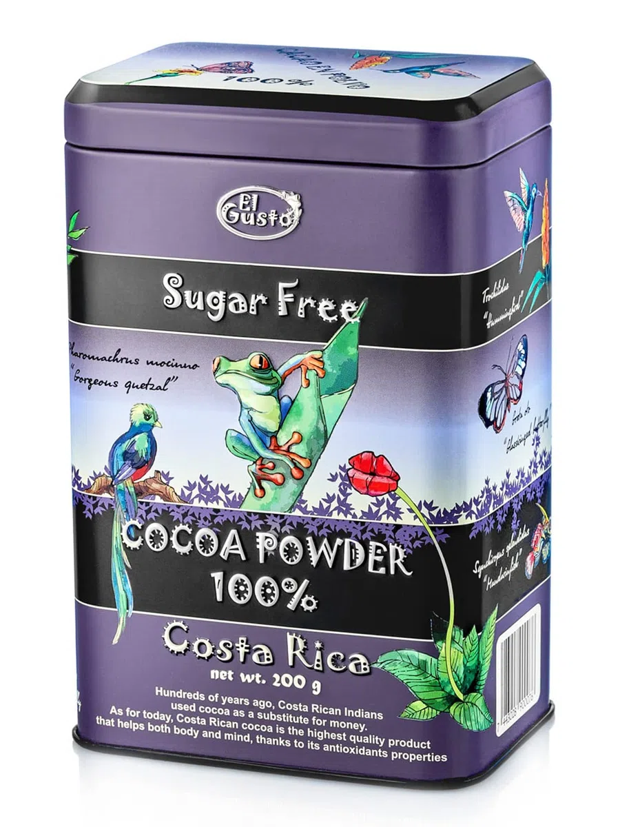 El Gusto Cacao 100% – Cacao puro in polvere Costa Rica – 100% naturale e senza zucchero aggiunto – 200 g