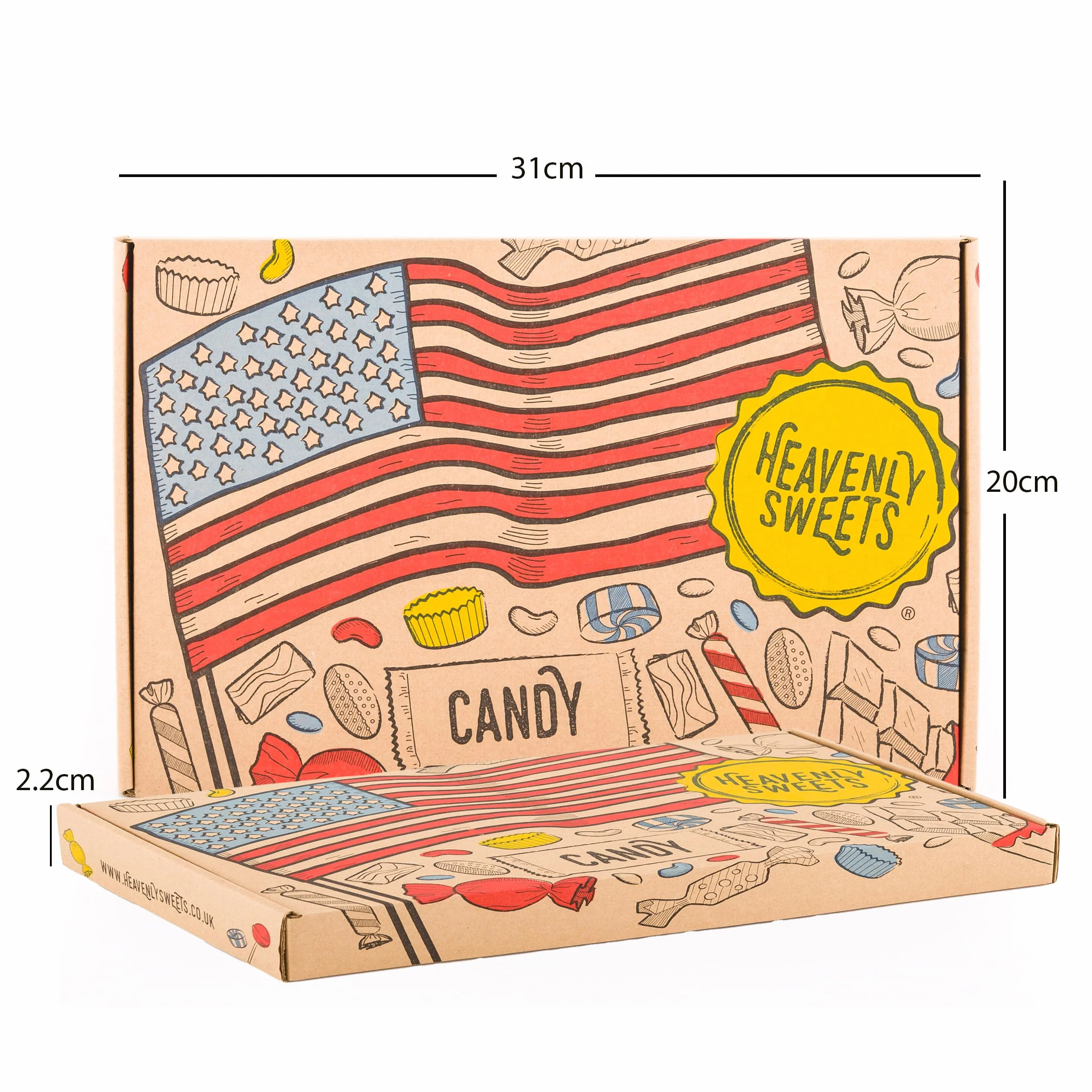 Caramella Americana - Dolci vegetariani dagli Stati Uniti - Set classico di marchi USA, prelibatezze, Per bambini, adulti - compleanno, Festa Del Papà