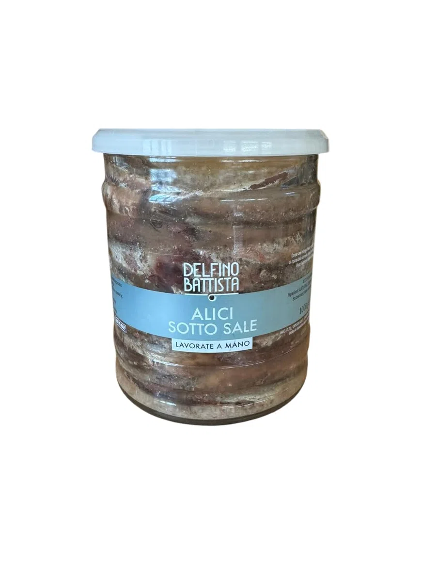 Alici Salate, 1000 gr - Delfino Battista