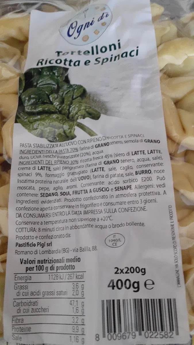 TORTELLINI FRESCHI OGNI DI' ALLA CARNE GR 200 X 2X 3 TOT 1200 GR (SMALL, TORTELLINI FRESCHI OGNI DI' ALLA CARNE GR 200 X 2X 3 TOT 1200 GR)
