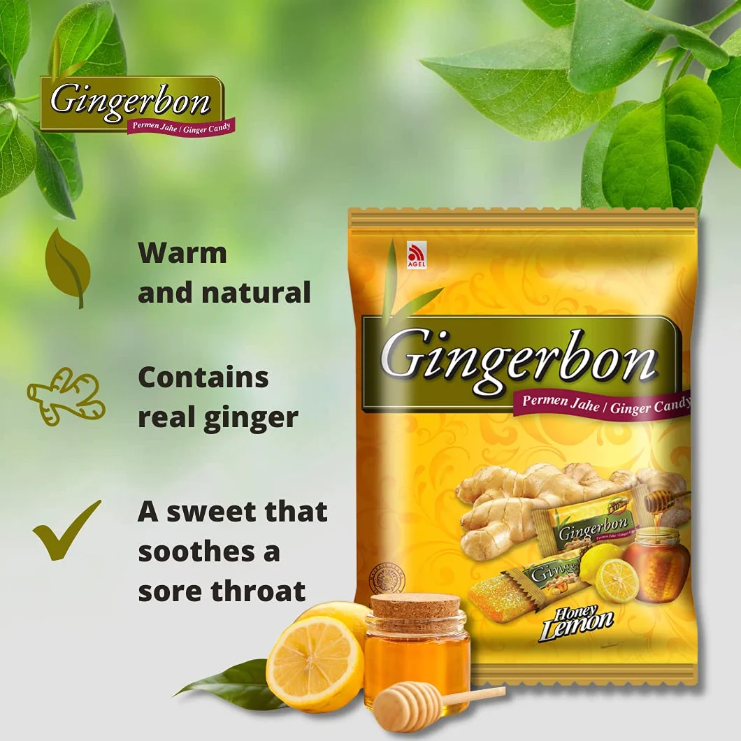 GINGERBON - Caramelle allo zenzero miele e limone - (1 X 125 GR)