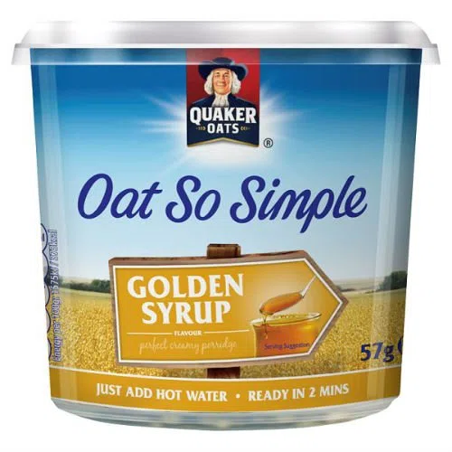 Quaker Avena So Simple Golden Sciroppo Pot 57g PMP Caso di 8