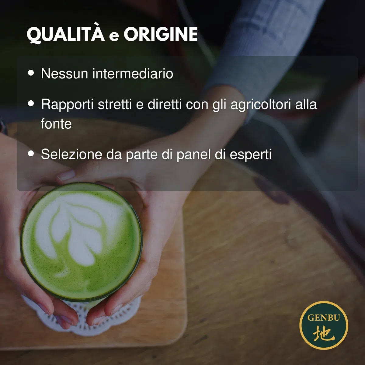 GENBU MATCHA | Matcha cerimoniale giapponese | 100 g | Tè verde matcha premium in polvere | Giappone | 100% naturale | Per matcha latte, cerimonia e ricette | Senza glutine né zuccheri aggiunti