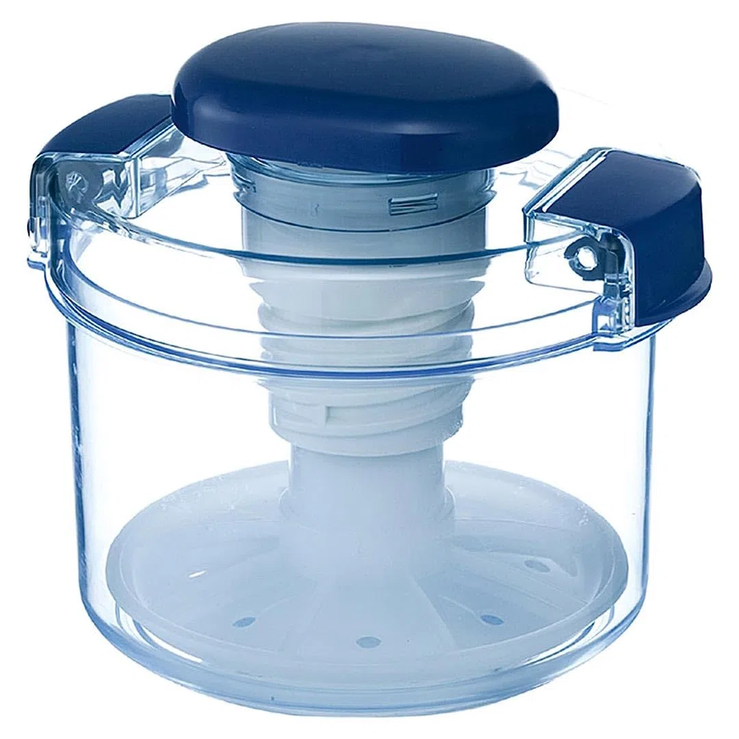 Tsukemono - Pressa per sottaceti istantanei, contenitore rotondo realizzato in Giappone, senza BPA, 0,8 l, colore: blu