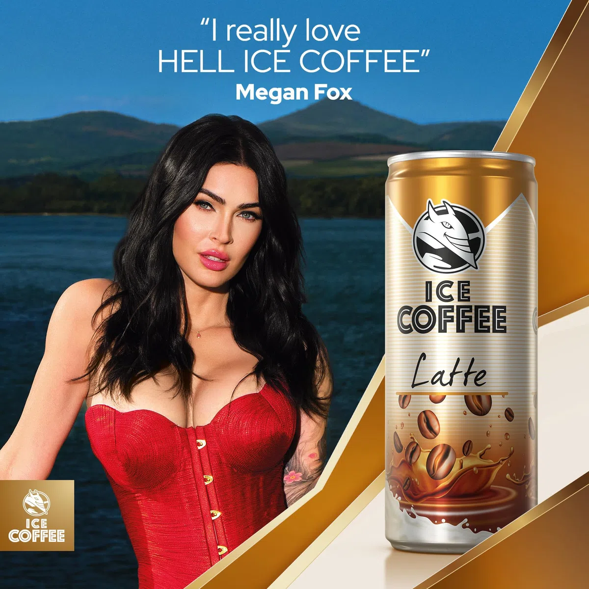 HELL Ice Coffee Latte | 24 x 250ml Cans Multipack | 40mg/100ml Caffeine | Contains Arabica Coffee Extracts | 75% UHT Milk | Ready To Drink