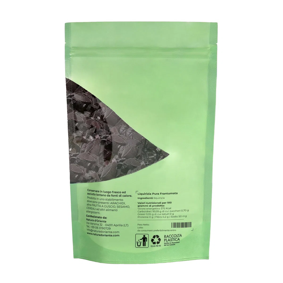 NATURA D'ORIENTE - Liquirizia Frantumata Pura 500g | Senza Zucchero e Conservanti | Naturale 100%