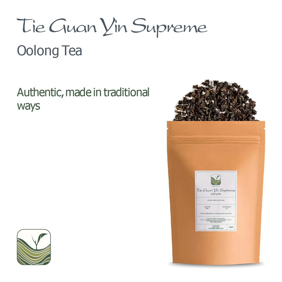 Tie Guan Yin Alta Qualità - Oolong Tè Cinese Tieguanyin - Wu Long Dalla Cina - Tè Blu Cinese - 50g