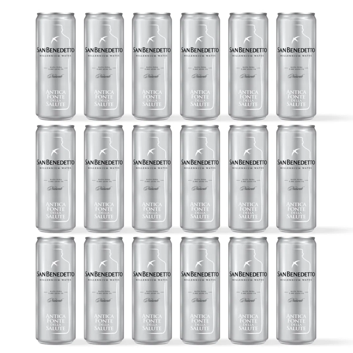 Acqua San Benedetto Minerale Naturale Antica Fonte della Salute | Premium Water | Confezione da 24 Lattine da 330ml