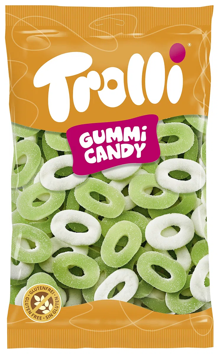 Anelli al gusto mela Trolli 1 kg