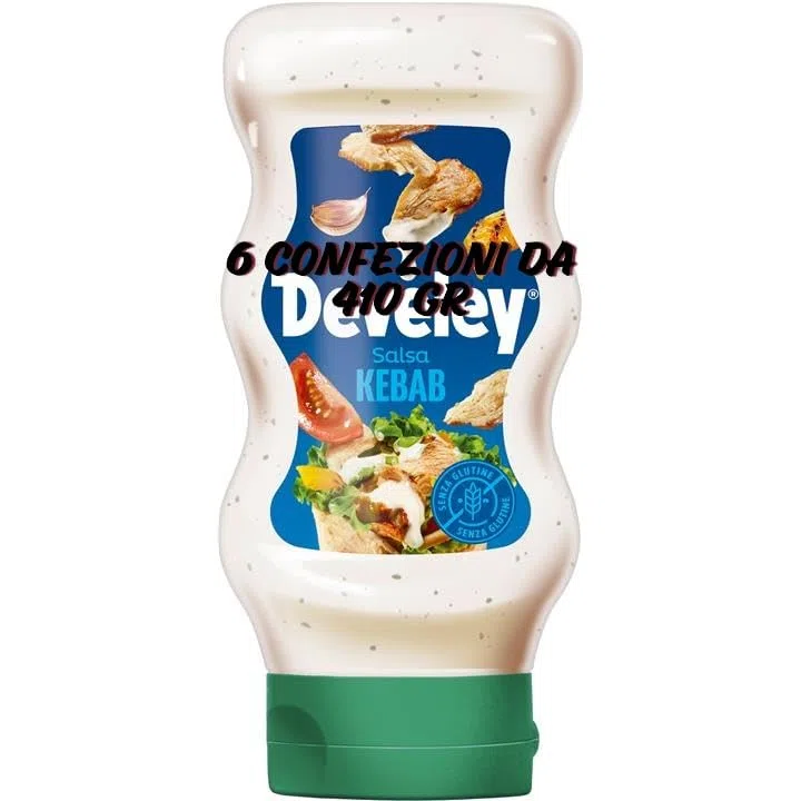 Salsa Condimento Kebab Senza Glutine Pack 6 Confezioni da 410 Ml