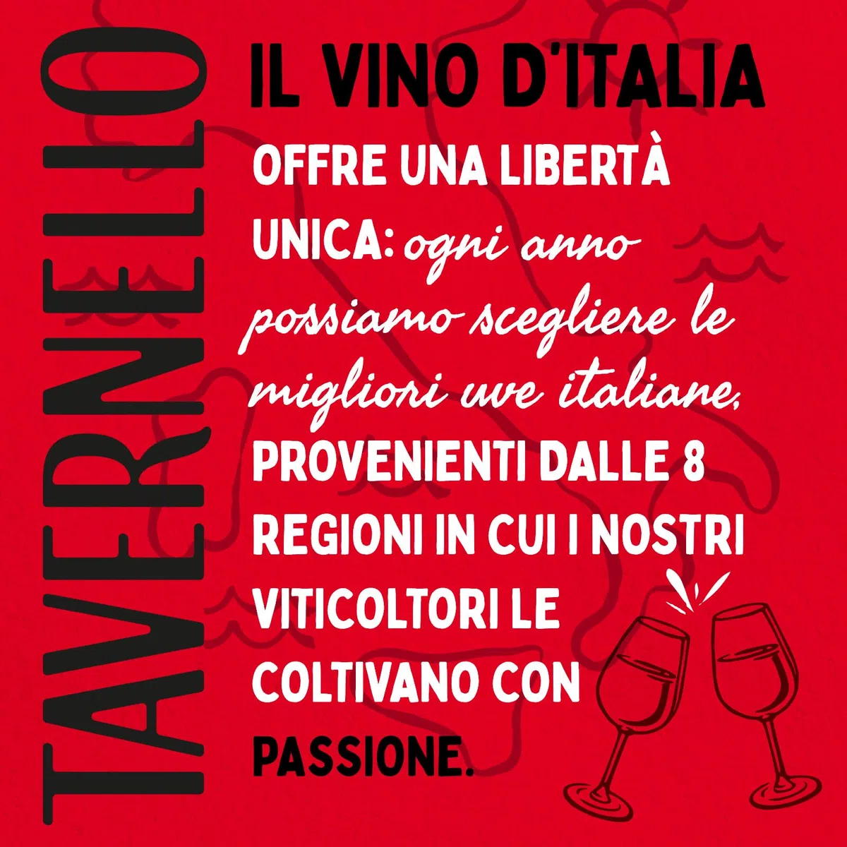 Tavernello Classico Vino Rosso d'Italia, Vino Equilibrato e Profumato, 11.5% Vol, Confezione con 15 Brick da 0,5 L