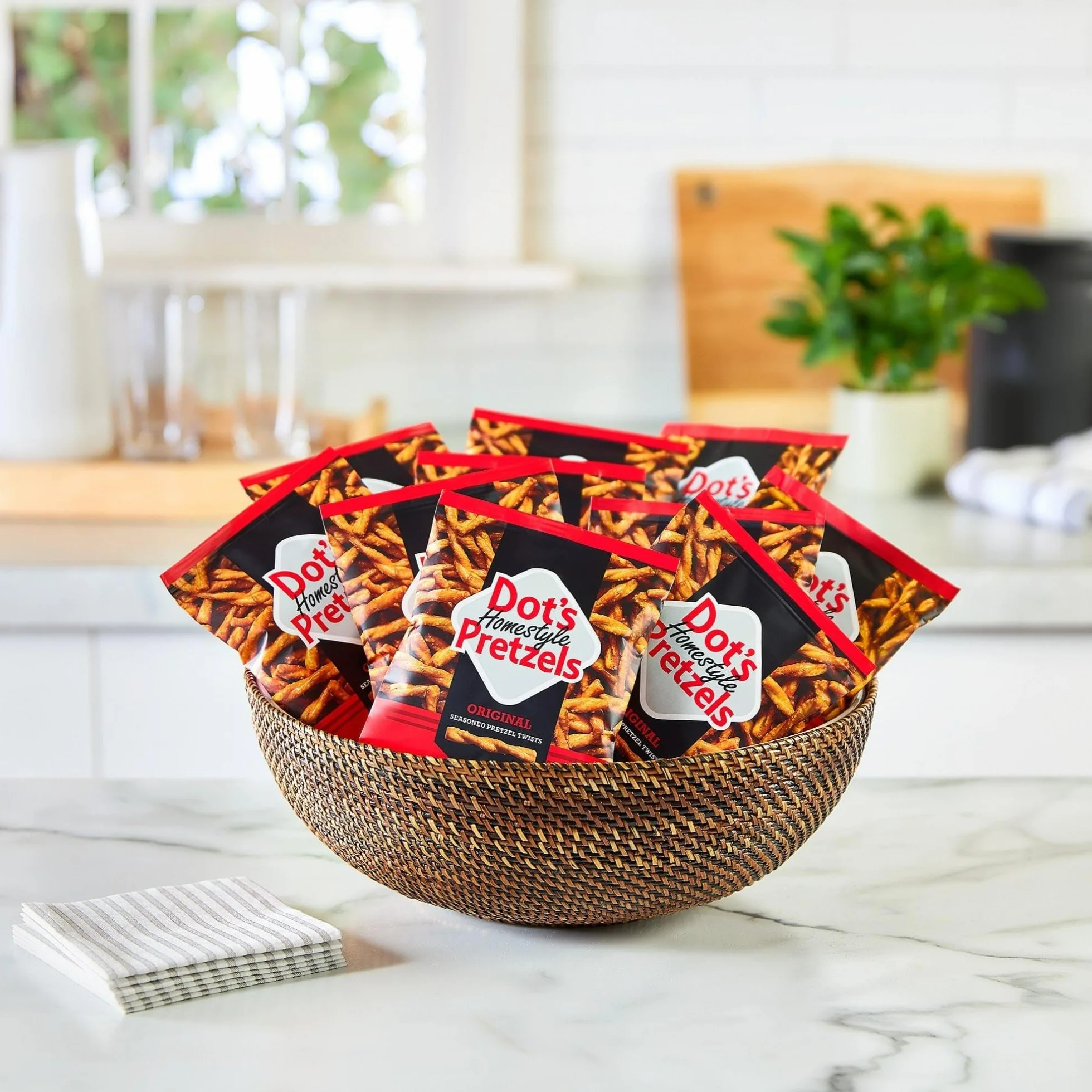 Dot's Pretzel originali stagionati Pretzel Twist, snack sani per bambini, borsa della spesa da 1 oz (10 pezzi)