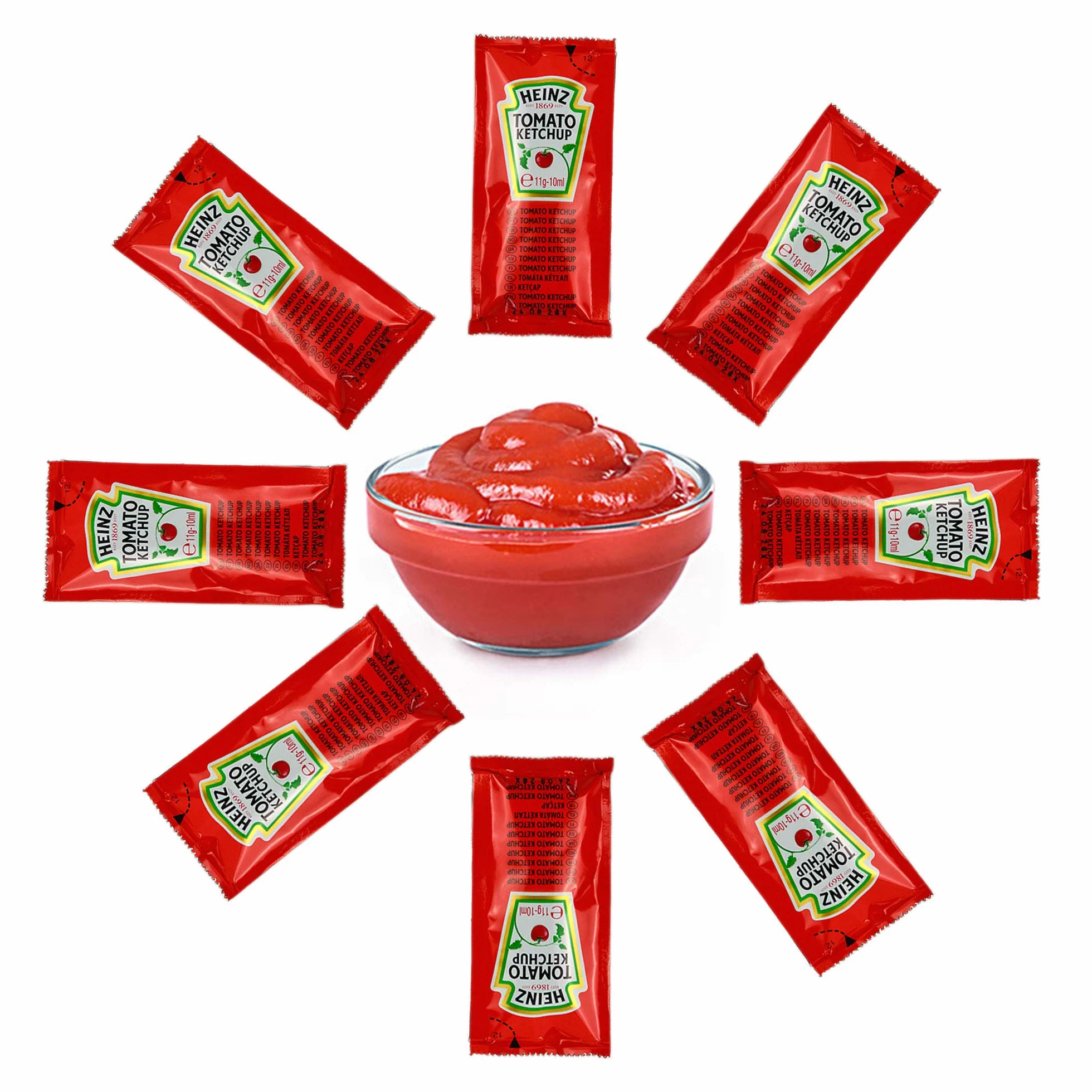 Heinz PZ 200 Salsa Ketchup in BUSTINA da 11 GR Ideale per Patatine, PANINI, Hamburger E PANINI