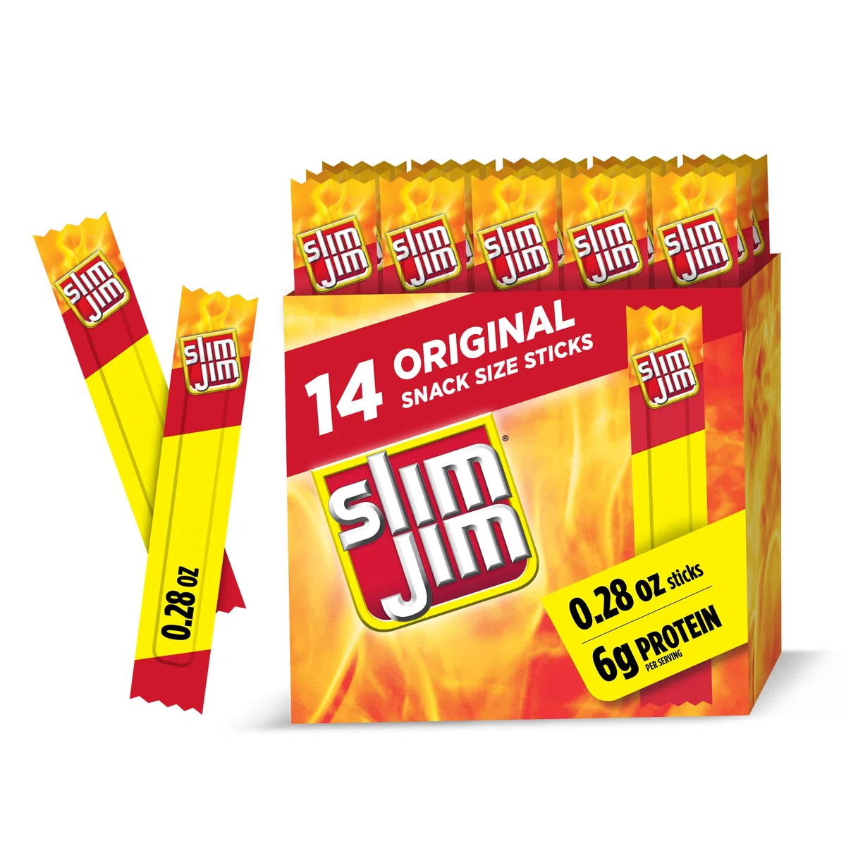 Slim Jim Original Snack Sticks, 0.28 Ounce, 14 Count by Slim Jim