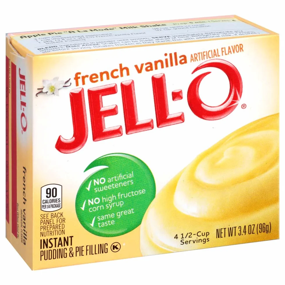 Jell-O Pudding Instant E Pie Riempimento, Vanilla Française, 3.4Ounce Boxes (Pack Di 6)