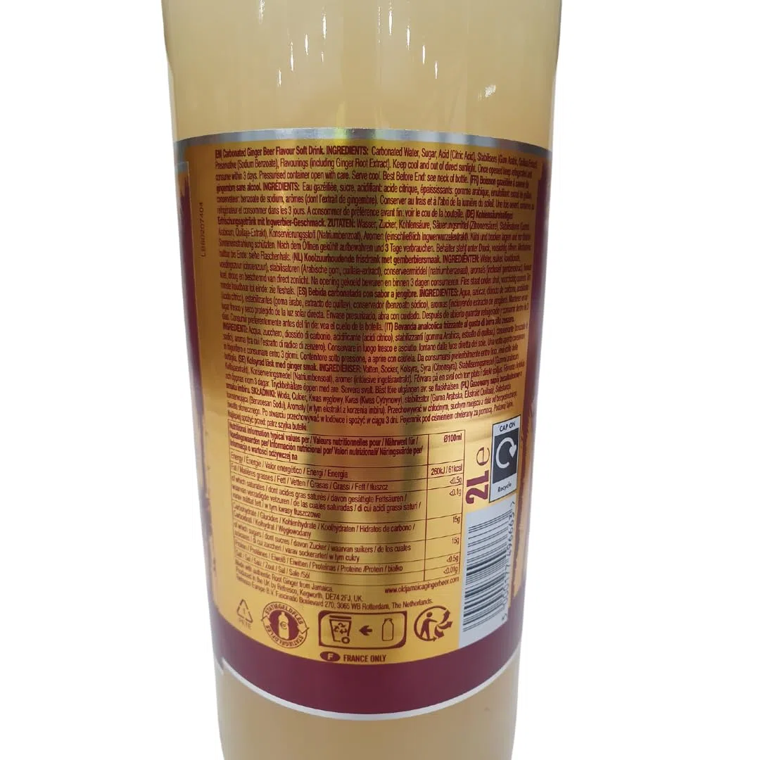 Old Jamaica - Birra allo zenzero, 1-Pack, Bottiglie grandi, 1 x 2 L