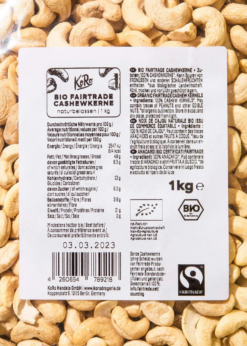 KoRo - Anacardi Fairtrade bio | 1 kg