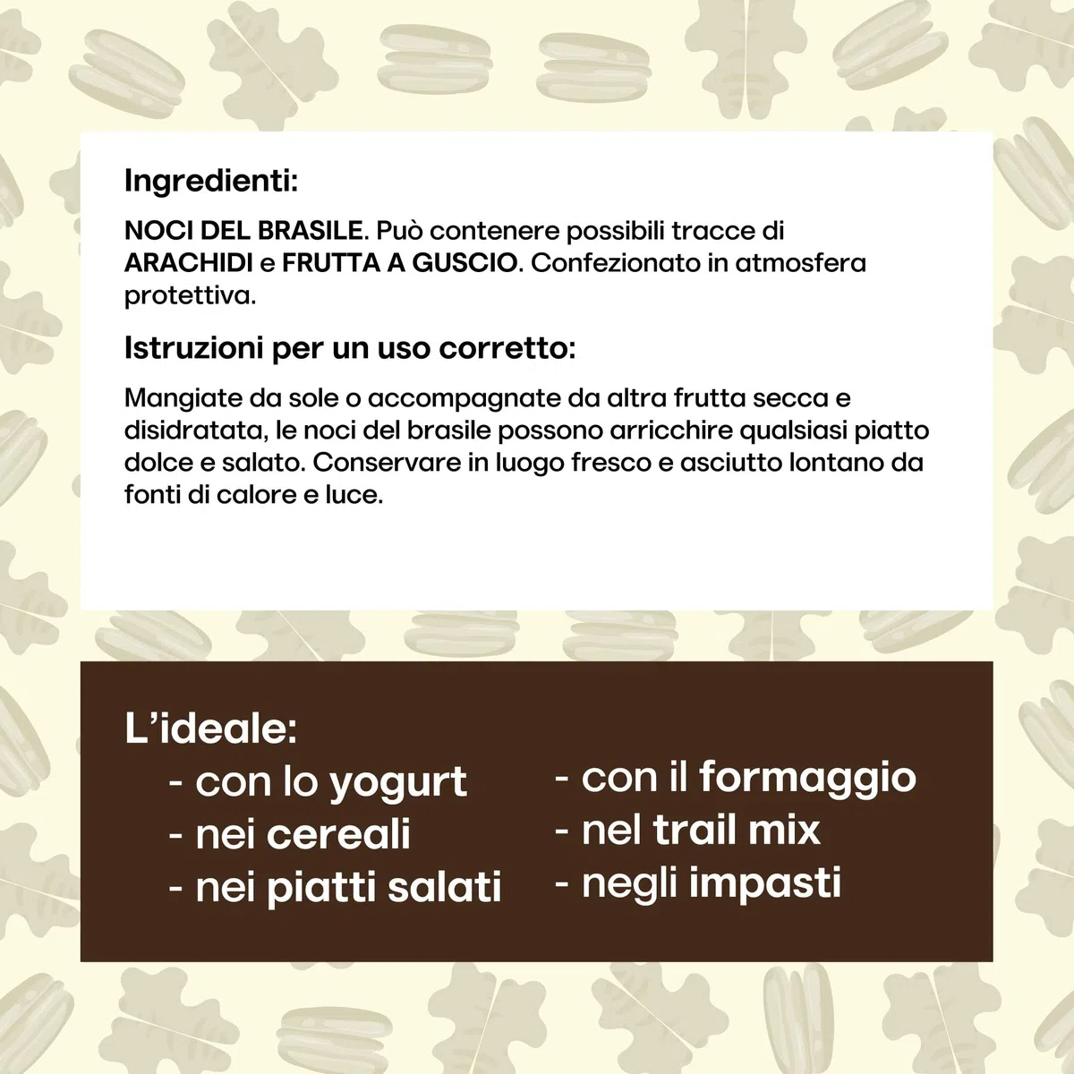 Il Contadino - Antichi Sapori | NOCI DEL BRASILE | Confezione Salva Freschezza, Frutta Secca di Qualità Premium, No Conservanti, Al Naturale (1 Kg)