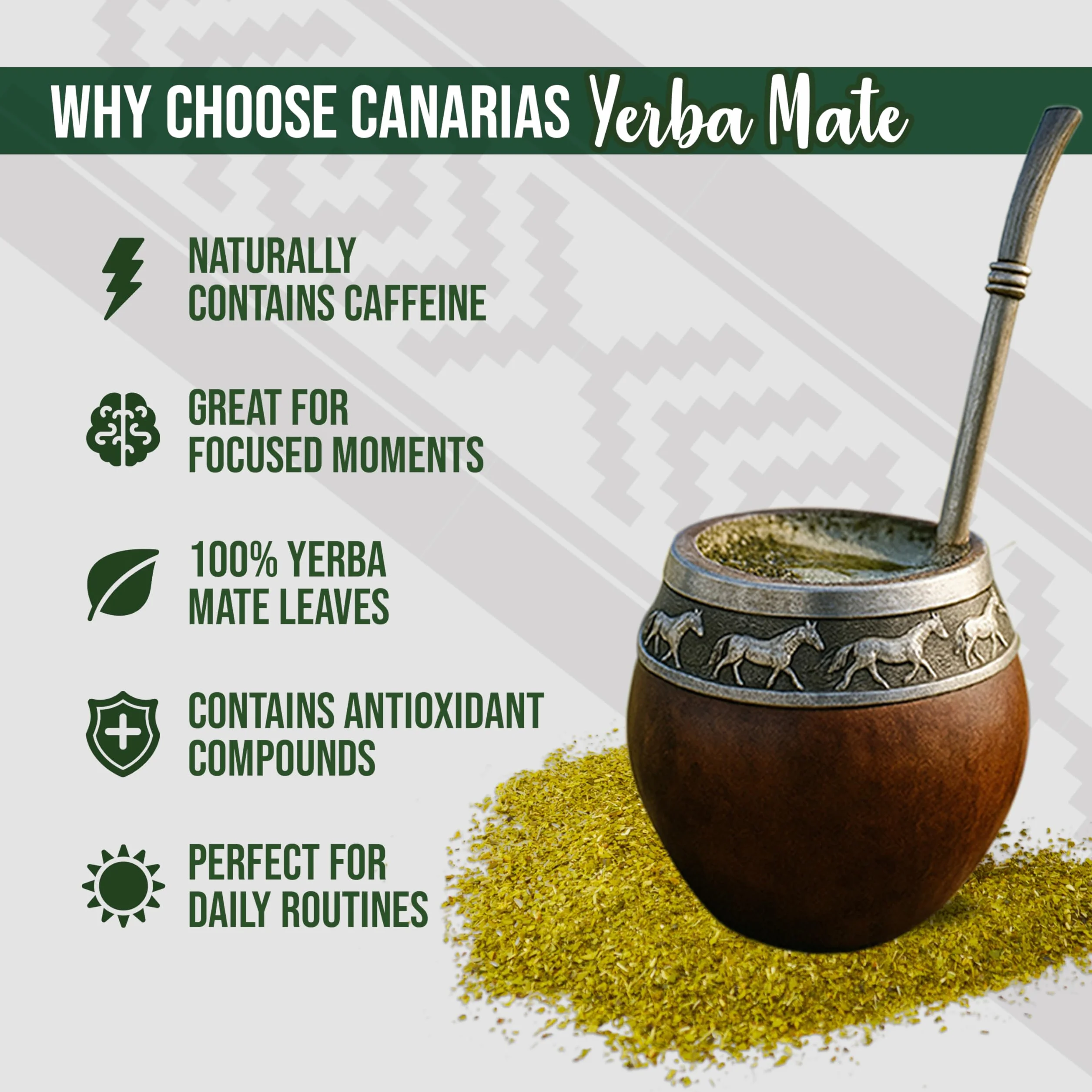 Tè Mate del Brasile, confezione da 1 kg - Yerba Mate CANARIAS Edicion Especial 1kg