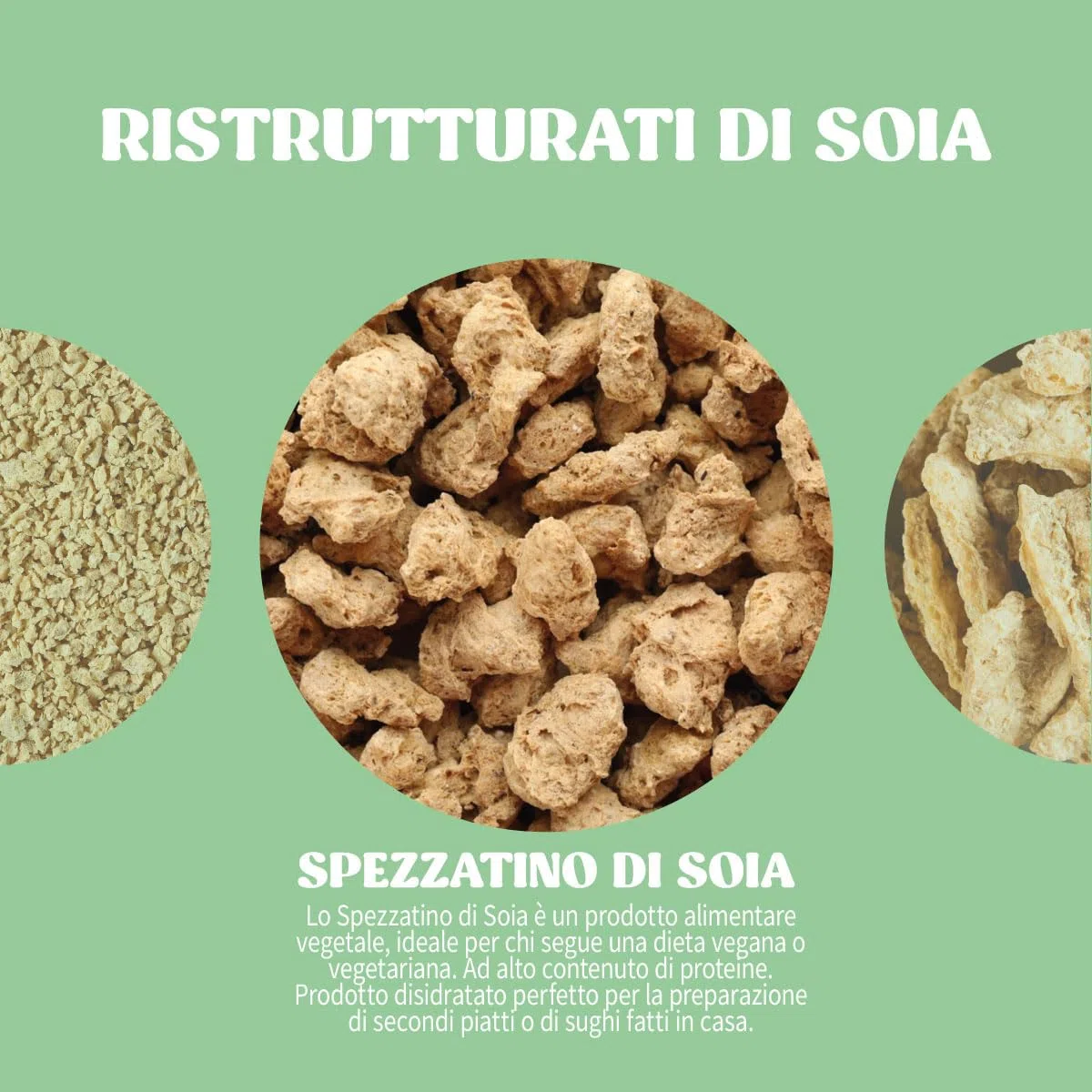 Spezzatino di Soia Vegetale | Bocconcini Vegetali di Soia Senza Glutine | 6 x 300g | 51% Proteine | Pacco da 6 Confezioni | Senza Aromi | Stella Foods