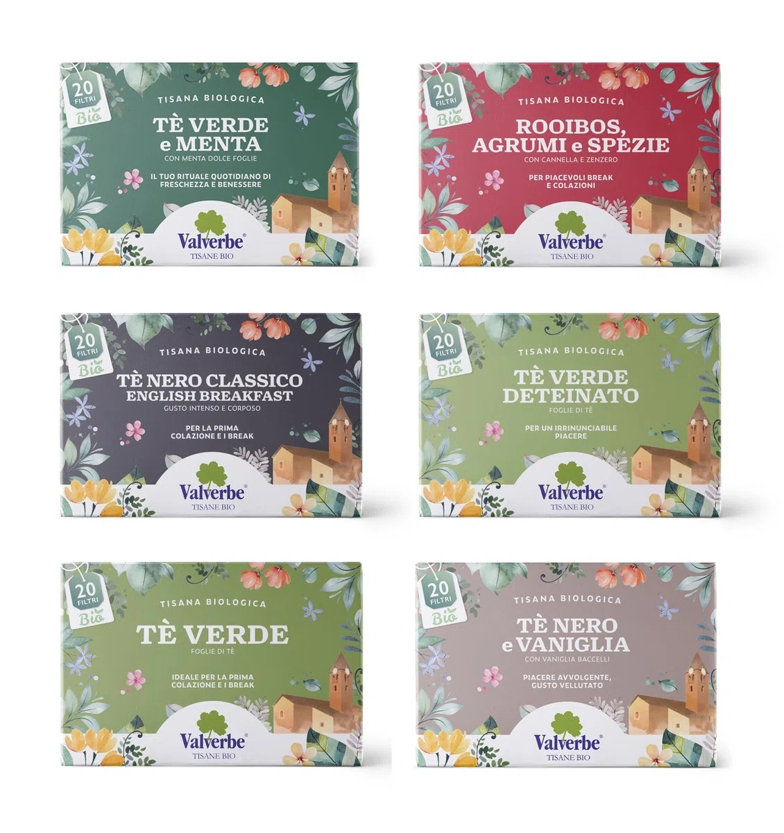 VALVERBE Mix 6 Te' assortiti biologici - 180 g