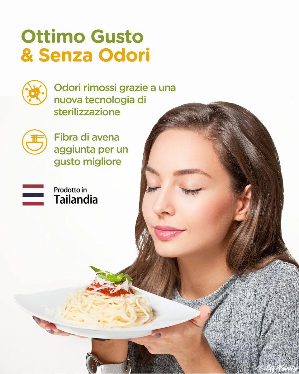 Elf-family Premium Pasta di Konjac Pochi Carboidrati- Vegano - 240g x6 Scatole(12 Porzioni), Shirataki Noodles Ipocalorica/Senza Zucchero e Glutine- Spaghetti & Fettuccine